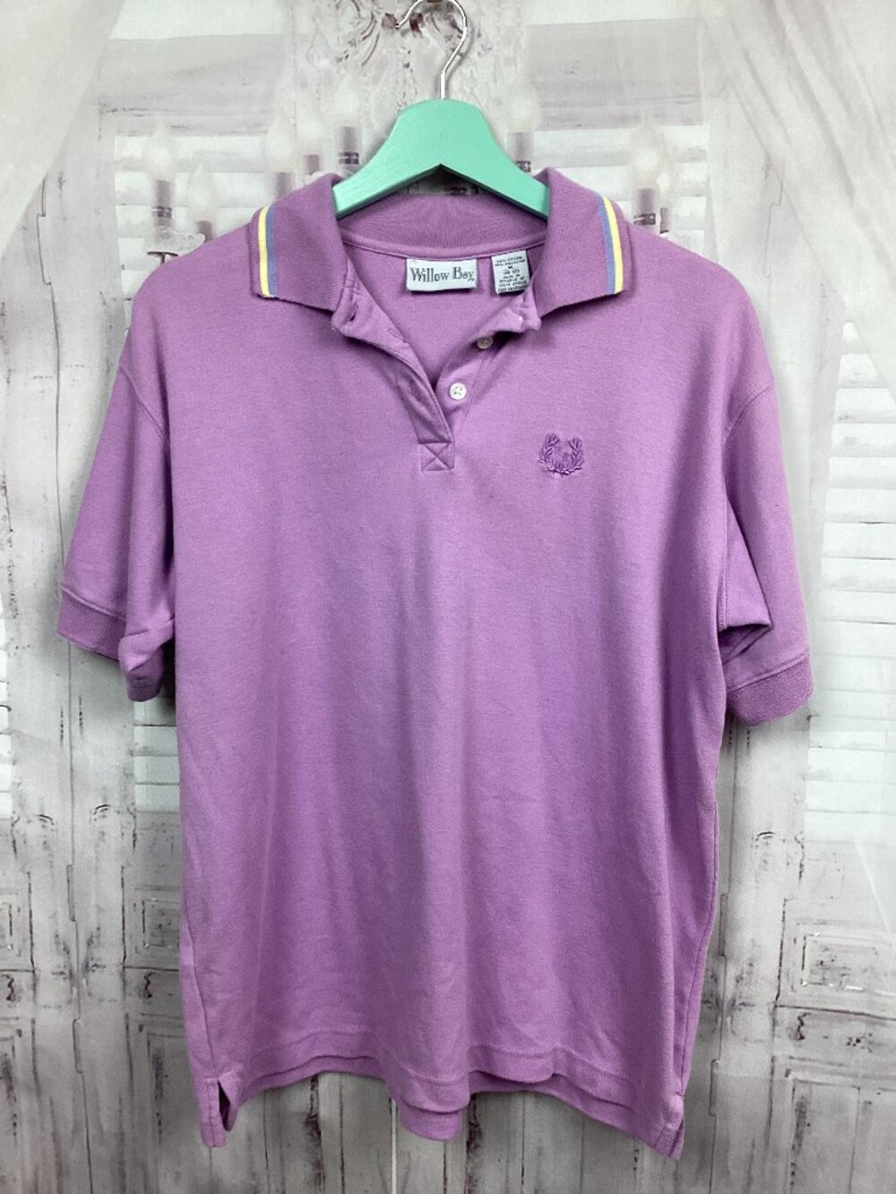Vintage Willow Bay Purple Polo Short Sleeve M